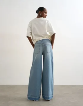 Tshorizon jeans med mellemhøj talje og vid benvidde