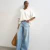 Tshorizon jeans med mellemhøj talje og vid benvidde