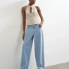 Tslowrie jeans med lav talje og løs pasform