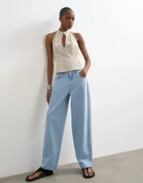 Tslowrie jeans med lav talje og løs pasform