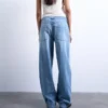 Tslowrie jeans med lav talje og løs pasform