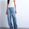 Tslowrie jeans med lav talje og løs pasform