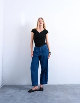 Tsmari jeans med høj talje og brede ben