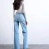 Tsmarie jeans med mellemhøj talje og udvidet ben