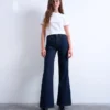 Tsmarie jeans med mellemhøj talje og udvidet ben