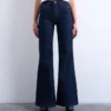 Tsmarie jeans med mellemhøj talje og udvidet ben