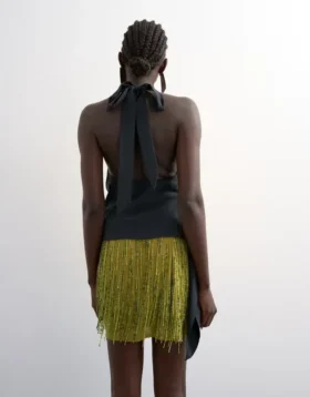 Tsrhea mini-nederdel med høj talje