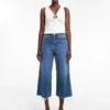 Tsvera High Rise Wide Fit – Cropped Jeans