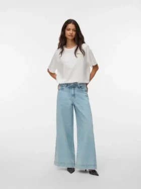 Vmaisa-jeans med mellemhøj talje og bred benvidde