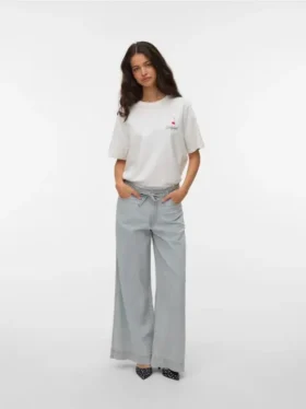 Vmaisa-jeans med mellemhøj talje og bred benvidde