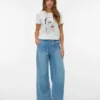 Vmallison jeans med mellemhøj talje og bred benvidde