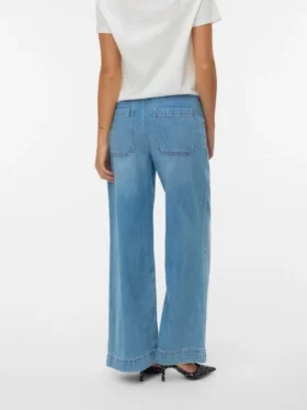 Vmallison jeans med mellemhøj talje og bred benvidde