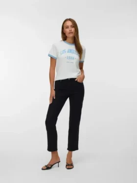 Vmamara jeans med mellemhøj talje og lige pasform