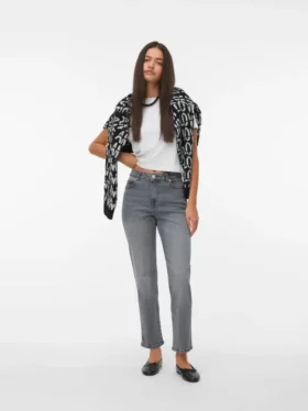 Vmamara jeans med mellemhøj talje og lige pasform