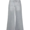 Vmannet jeans med mellemhøj talje og bred benvidde