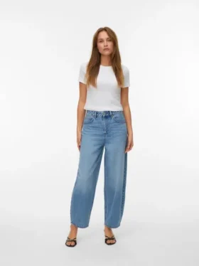Vmbillie High Rise Barrel Fit-Jeans