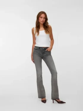 Vmcamille-jeans med lav talje og udvidet ben