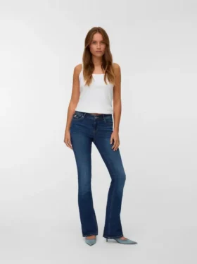Vmcamille-jeans med lav talje og udvidet ben