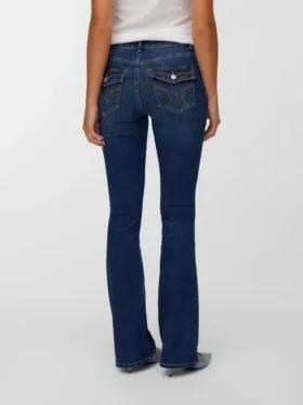 Vmcamille-jeans med lav talje og udvidet ben