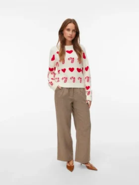 Vmcandyhearts strikket pullover