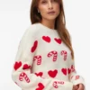 Vmcandyhearts strikket pullover