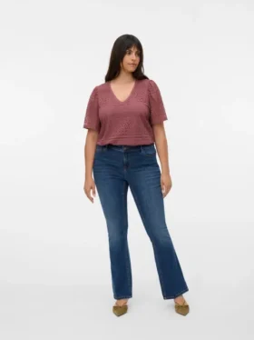 Vmcflash-jeans med mellemhøj talje og udvidet ben