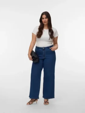 Vmclusia jeans med høj talje og vid benvidde