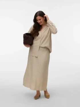 Vmcmymilo midi-nederdel med høj talje
