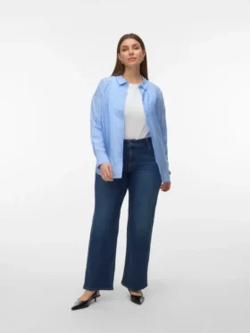 Vmcstellastretch-Jeans med mellemhøj talje og bred benvidde