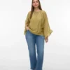 Vmcstellastretch-Jeans med mellemhøj talje og bred benvidde