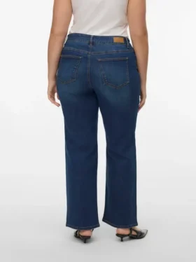 Vmcstellastretch-Jeans med mellemhøj talje og bred benvidde