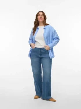 Vmctessa jeans med høj talje og vid benvidde