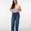 Vmctessa jeans med høj talje og vid benvidde