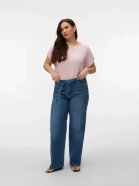 Vmctessa jeans med høj talje og vid benvidde