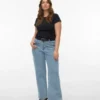 Vmctessa jeans med høj talje og vid benvidde