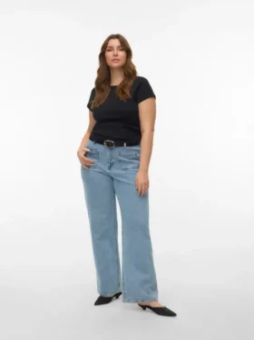 Vmctessa jeans med høj talje og vid benvidde