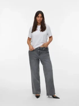 Vmctessa jeans med høj talje og vid benvidde