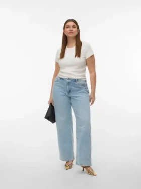 Vmctessa jeans med høj talje og vid benvidde