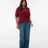 Vmctessa jeans med høj talje og vid benvidde