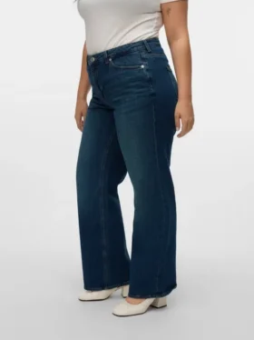 Vmctessa jeans med høj talje og vid benvidde