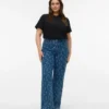 Vmctessa jeans med høj talje og vid benvidde