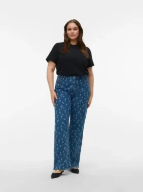 Vmctessa jeans med høj talje og vid benvidde