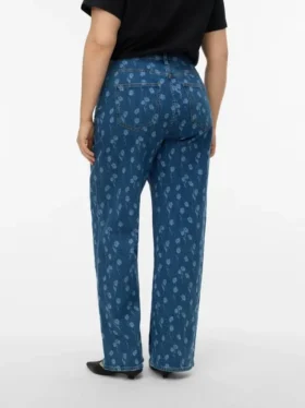 Vmctessa jeans med høj talje og vid benvidde