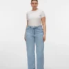 Vmctessa jeans med høj talje og vid benvidde