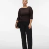 Vmctessa-Stretch jeans med høj talje og vid benvidde