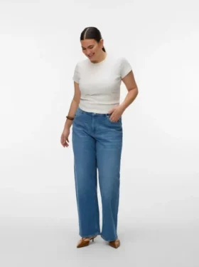 Vmctessa-Stretch jeans med høj talje og vid benvidde