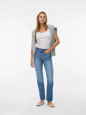 Vmelia jeans med høj talje og lige pasform