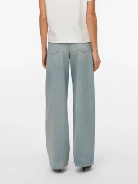 Vmelina jeans med superhøj talje og vid benvidde