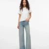 Vmelina jeans med superhøj talje og vid benvidde