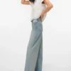 Vmelina jeans med superhøj talje og vid benvidde